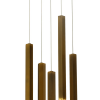 PENDENTE VITA BRONZE E TRANSPARENTE (D)28CM (A)51CM 5X4W 3000K 1000LM - HM005M - 1