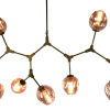 PENDENTE ORBE DOURADO E CHAMPAGNE (C)150CM (L)40CM (A)95CM 9XE27 360W - KY001LG - 1