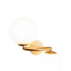 ARANDELA OXALA DOURADO E BRANCO (C)33.5CM (L)26CM (A)39CM 2XG9 50W - 2