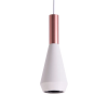 PENDENTE PITUCO ROSE GOLD E BRANCO E BRANCO (D)9CM (A)26CM 1XGU10 10W - ML016W - 2