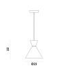 PENDENTE SET BRANCO E NICKEL (D)23CM (A)23CM 1X40W E27 - 1