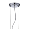 PENDENTE / PLAFON SOHO CROMADO E TRANSPARENTE E AMBAR (D)28CM (A)13CM 3XG9 75W - PD005AM - 1