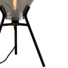 ABAJUR CAJU PRETO E CROMADO (D)30CM (A)58CM 1XE27 40W - RZ003 - 2