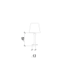 BASE PARA ABAJUR CLASSIC CROMADO E TRANSPARENTE (C)13CM (L)13CM (A)49CM 1XE27 40W - XL1206 - 1