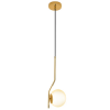 PENDENTE VIVA DOURADO E BRANCO (D)16CM (A)45CM 1XE27 BOLINHA 5W - SQ006 - 1