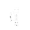 BASE PARA ABAJUR CLASSIC CROMADO E TRANSPARENTE (C)12CM (L)12CM (A)50CM 1XE27 40W - XL8204 - 1