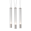 PENDENTE ÁGUA NICKEL E TRANSPARENTE E BRANCO (D)40CM (A)38.5CM 3X7W 3000K 9 - RE015M - 3