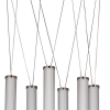 PENDENTE AGUA NICKEL E TRANSPARENTE E BRANCO (D)60CM (A)38.5CM 6X7W 3000K 2040LM - RE015L - 1