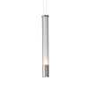 PENDENTE ÁGUA NICKEL TRANSP E BRANCO (D)4.5CM (A)38.5CM 1X7W 3000K 400LM - RE015S - 2