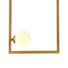 PENDENTE BALANÇO DOURADO E BRANCO (D)30CM (A)60CM 3XG9 75W - TR004 - 2