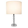 BASE PARA ABAJUR LIT CROMADO E TRANSPARENTE (D)12CM (A)32,5CM 1X40W E27 - 2