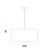 PENDENTE BOT PRETO E DOURADO (D)50CM (A)38,5CM 1X40W E27 - 3