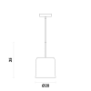 PENDENTE BOT BRANCO E COBRE (D)20CM (A)35CM 1X40W E27 - 5