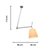PENDENTE FUOCCO CROMADO E BRANCO (C)25CM (L)88CM (A)114CM 1XE27 40W - OP8617 - 4