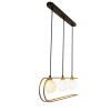 PENDENTE BEAT PRETO E DOURADO (C)68CM (L)12CM (A)18CM  3X75W   G9 - 4