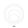 ARANDELA / PLAFON LOOP BRANCO E DOURADO (D)22CM (L)5,2CM 1X10W 3000K 330LM LED - 1