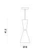 PENDENTE SET BRANCO E NICKEL (D)18CM (A)41,5CM 1X40W E27 - 5