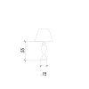 BASE PARA ABAJUR CLASSIC CROMADO E TRANSPARENTE (D)15CM (A)55CM 1XE27 40W - XL1210 - 3