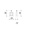 BASE PARA ABAJUR ESPELHO CROMADO E CROMADO (C)25CM (L)12CM (A)35CM 1XE27 40W - GL010C - 4