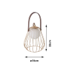 ABAJUR LAMP DOURADO E BRANCO (D)18CM (A)22CM 1XG9 40W - ML001G - 5