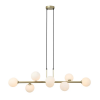 PENDENTE ABAPORU DOURADO E BRANCO (C)107CM (L)30CM (A)23CM 8XG9 200W - HL004W - 3