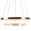 PENDENTE OCA DOURADO E TRANSPARENTE (D)60+40CM (A)4CM 32W + 22W 3000K 3168LM - GD002 - 5