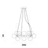 PENDENTE HALO NIQUELADO E CROMADO (D)56CM (A)24CM 15XG9 75W - PENDENTE HALO NIQUELADO E CROMADO (D)56CM (A)24CM 15XG9 75W - 4