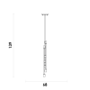 PENDENTE IPANEMA DOURADO (D)68CM (A)139CM 6XE27 240W - RM004G - 6