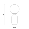 ABAJUR CUICA DOURADO E BRANCO (D)20CM (A)43CM 1XE27 40W - HL020G - 1