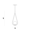 PENDENTE PINGO PRETO E FUME (D)18CM (A)30CM 1XG9 25W - TR001B - 5