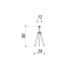 BASE PARA ABAJUR VENETO DOURADO E TRANSPARENTE (C)29.5CM (L)25.5CM (A)59.5CM 1XE27 40W - MI006 - 7