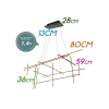 PENDENTE LINK DOURADO E PRETO E BRANCO (C)80CM (L)56CM (A)36CM 12X4W 3000K 2400LM - FT001 - 2