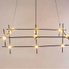 PENDENTE LINK DOURADO E PRETO E BRANCO (C)80CM (L)56CM (A)36CM 12X4W 3000K 2400LM - FT001 - 7