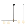 PENDENTE BAMBU PRETO E DOURADO (C)98CM (L)23CM (A)16.5CM 4XG9 100W - HL017LW - 1