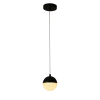 Pendente Media Luna Preto e Transp (d)12cm (a)13.5cm 1x6w 3000k 300lm - HM003B - 1