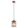 PENDENTE TULE ROSE GOLD E TRANSPARENTE (D)15CM (A)22CM 1X4W E14 - 2
