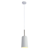 PENDENTE BOT BRANCO E NICKEL (D)13,6CM (A)38CM 1X40W E27 - 4