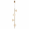 PENDENTE DENDÊ DOURADO E TRANSPARENTE (C)28CM (L)28CM (A)122.5CM  4X13W 3000K 41 - 2
