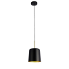 PENDENTE BOT PRETO E DOURADO (D)20CM (A)35CM  1X40W   E27 - 1