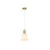 PENDENTE PIPE DOURADO E BRANCO (D)12CM (A)19.5CM  1XE14 40W - 1