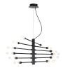 PENDENTE NEO PRETO E BRANCO (C)86CM (L)60CM (A)32CM 12XG9 300W - RE017S - 4