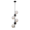 PENDENTE PETIT POA CROMO NEGRO E BRANCO (D)31CM (A)140CM 6XE27 BOLINHA 30W - SQ004B - 1