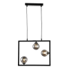 PENDENTE BALANÇO PRETO E FUME (C)45CM (A)35CM 3XG9 75W - TR005B - 1