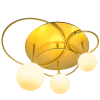PLAFON DE SOBREPOR LINDO DOURADO E BRANCO (D)60CM (A)32CM 3XG9 75W - TR006 - 2