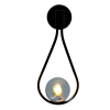 ARANDELA PINGO PRETO E FUME (D)20CM (A)47.4CM 1XG9 25W - TR002B - 6
